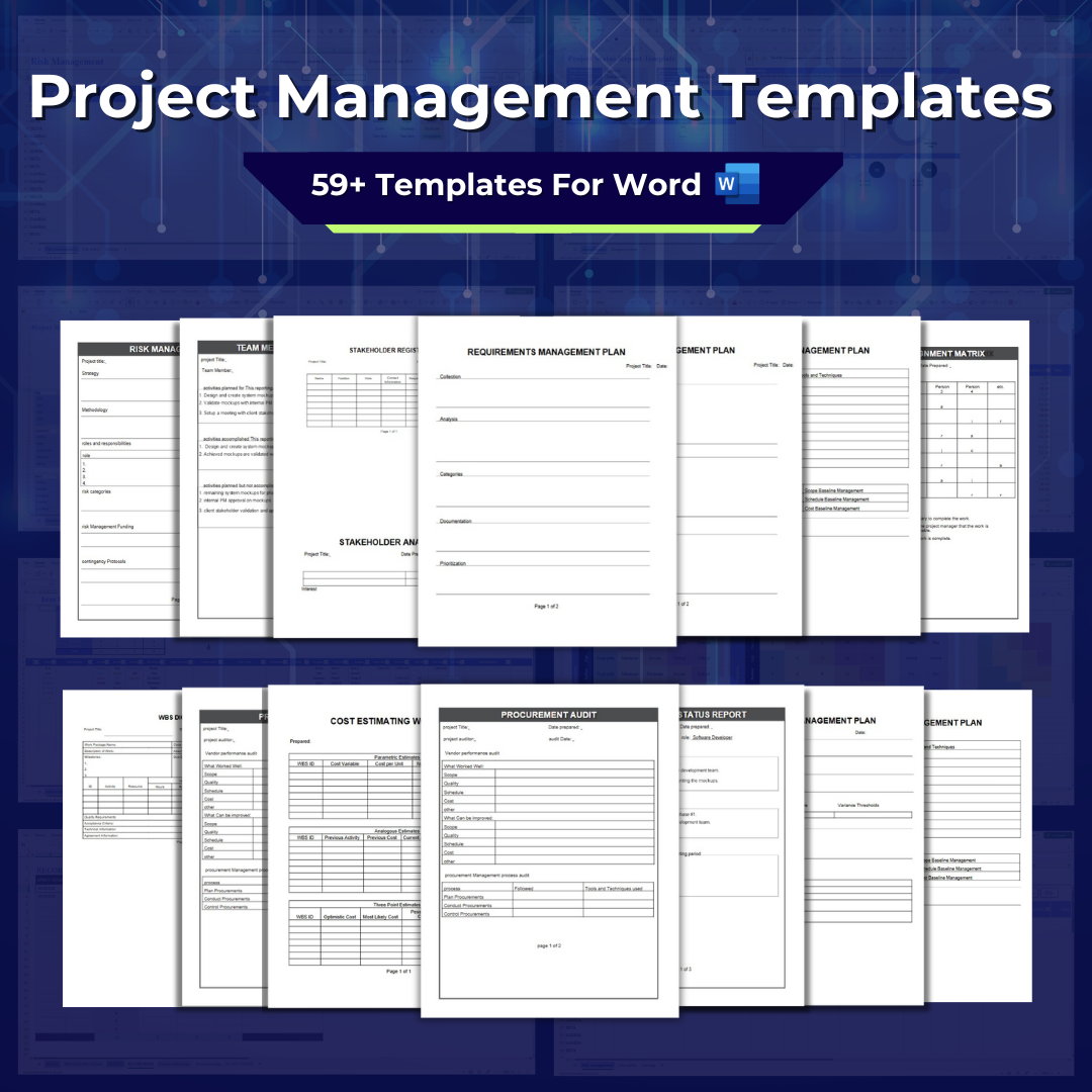 59+ Project Management Templates (For Word)